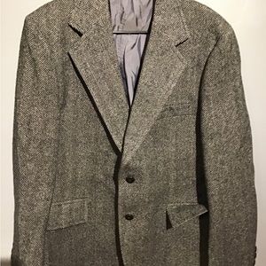 Clubman Club 400 Anderson Little Wool Sport Coat USA Chevron pattern 36 R